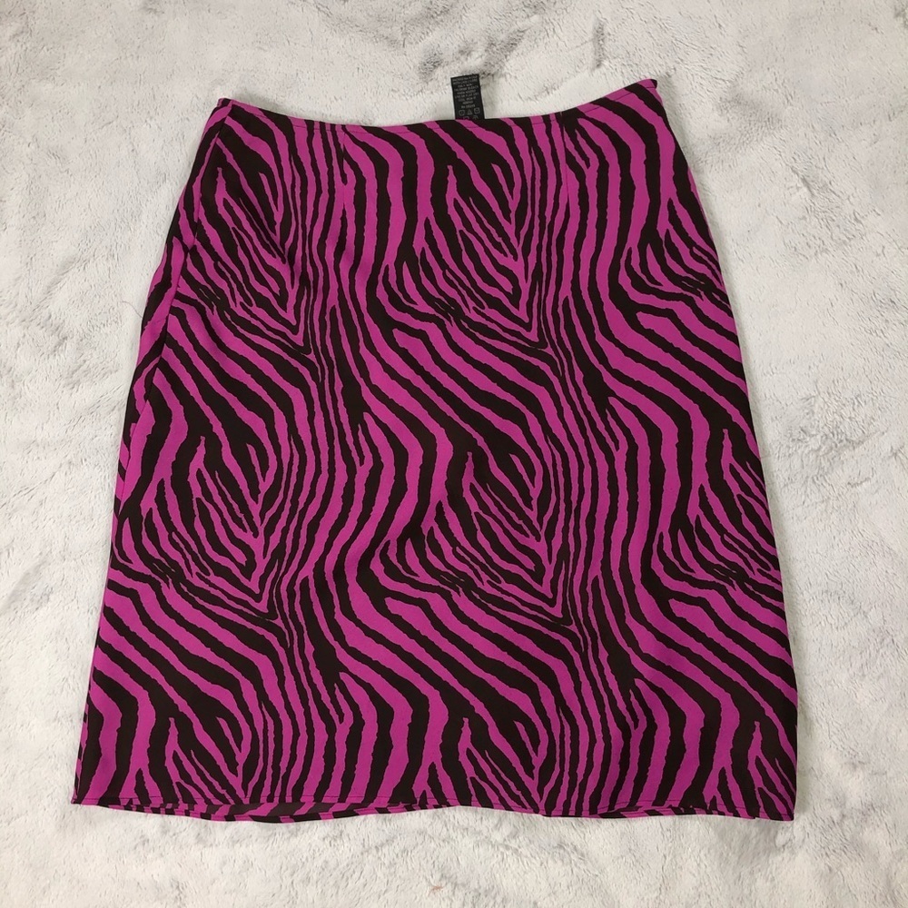 Express Purple Zebra Skirt